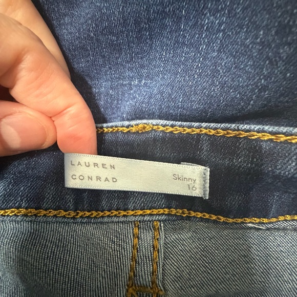 LC Lauren Conrad Dark Blue Skinny Jeans Size 16 - Picture 3 of 5